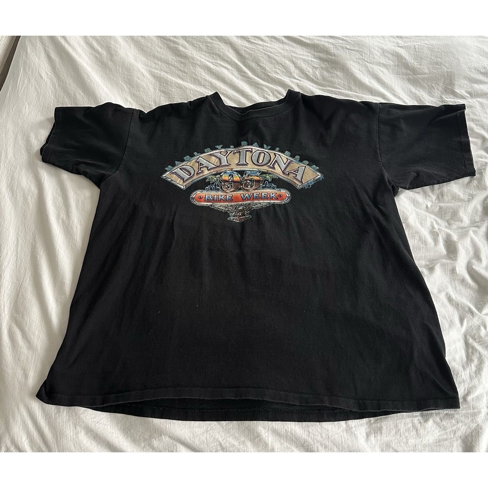 Harley Davidson 1995 Vintage Daytona Bike Week Single Stitch Size L Tshirt